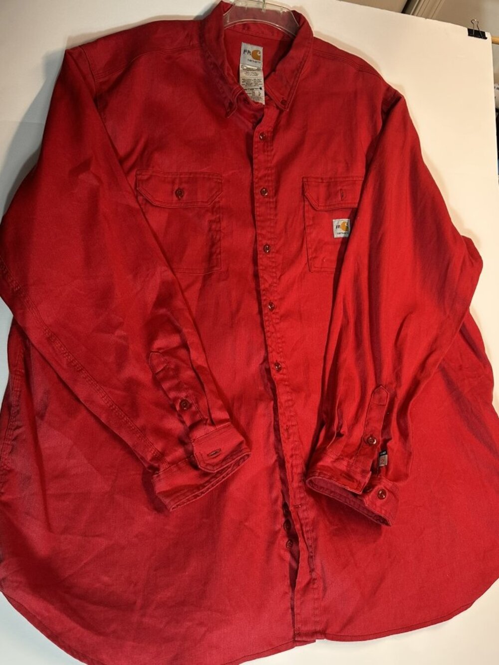 Carhartt FR Flame Resistant Red Work Shirt 4XL Tall